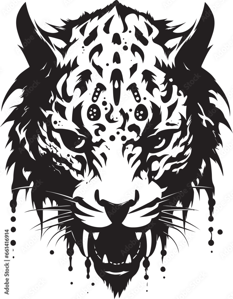 Fototapeta premium Panthers Prowl Minimalistic Charm Abstract Elegance of a Cheetah