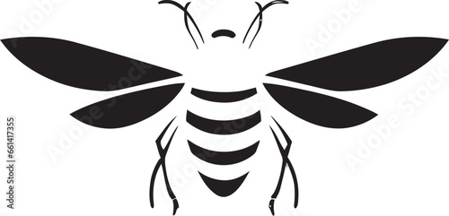 Winged Warrior Hornet Logo Stinging Swirl Vector Art