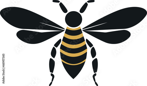 Shadowy Stripes Abstract Hornet Design Nocturnal Hunter Mysterious Hornet Identity