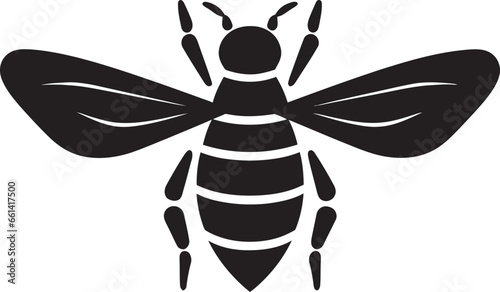 Abstract Stinging Artistry in Black Sleek and Mysterious Hornet Emblem