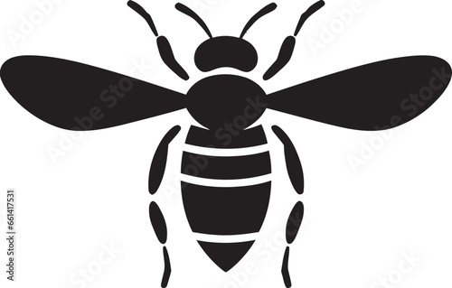 Sleek and Stinging Defender Emblem of Power Nocturnal Guardian in Monochrome Majesty