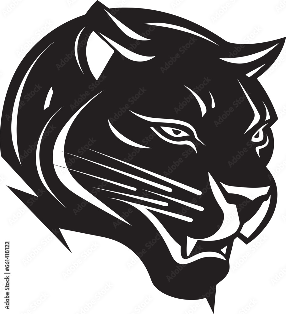 Elegant Jaguar Profile Graphic Design Nighttime Stalker Jaguar Logo
