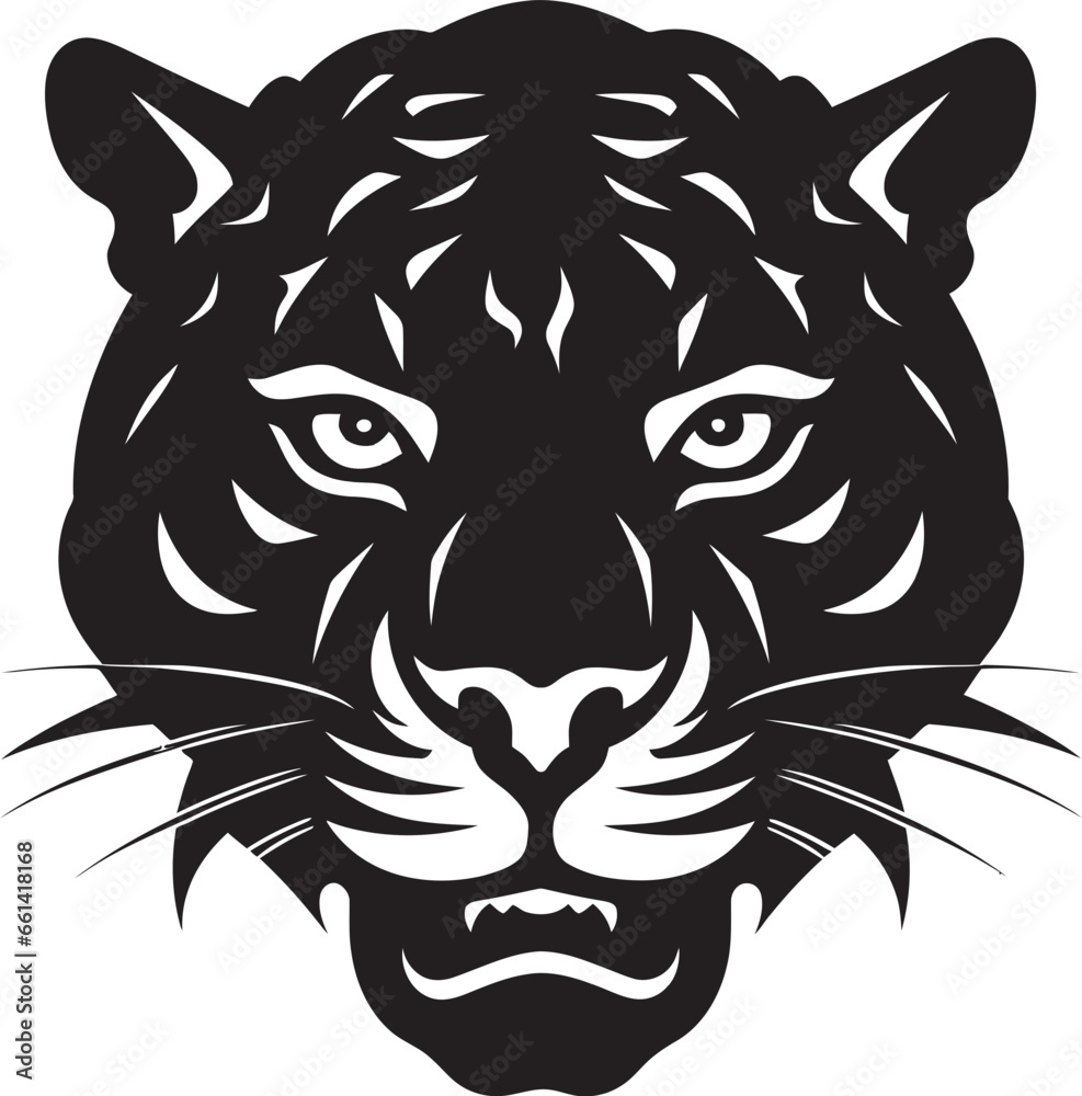 Jaguar Spots and Whisker Emblem Minimal Jaguar Elegance in Vector Art