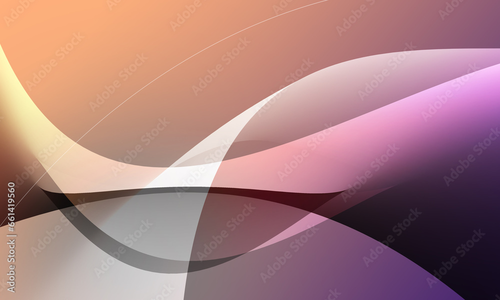 Fototapeta premium orange violet purples lines curves waves soft gradient abstract background
