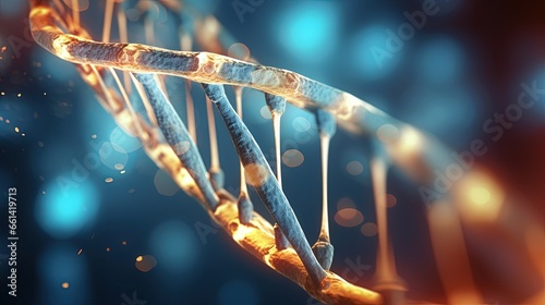 2d render of dna structure, abstract background © HN Works