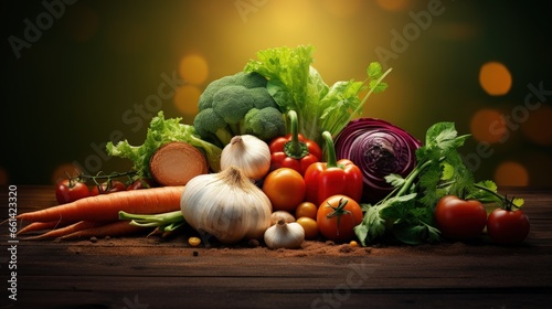 Background With Organic Fresh Vegetables. Healthy Food. Fresh food concept
