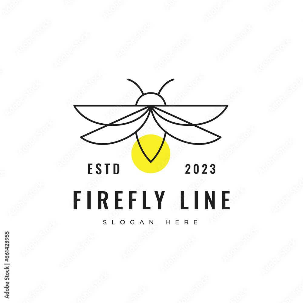 firefly animal minimalist lightning insect lamp logo design vector graphic firefly animal minimalist lightning insect lamp logo design vector graphic