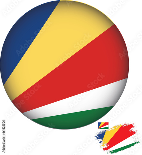 Free Download Seychelles Flag Round Shape - GFXLoad