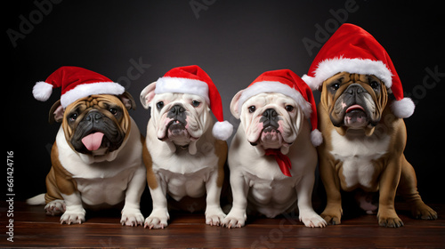 Funny bulldogs for Christmas © Riya