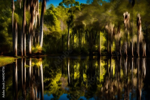 Florida spring-fed river panorama