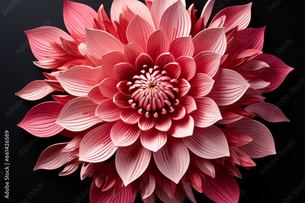 Exotic paper protea flower with unique, architectural petals and a striking, sculptural look, Generative AI