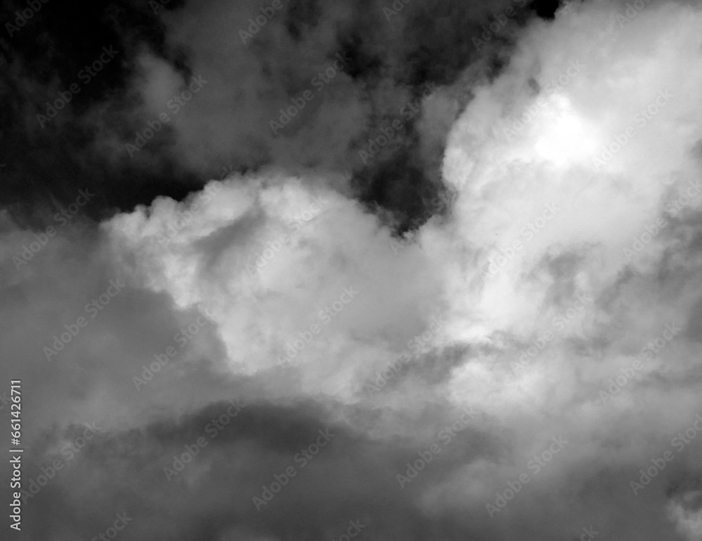 Fototapeta premium Black and White Beautiful sky background