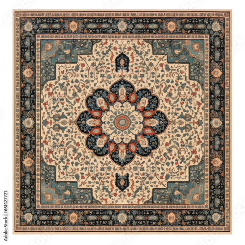 Arabic carpet with ornaments in the oriental style
