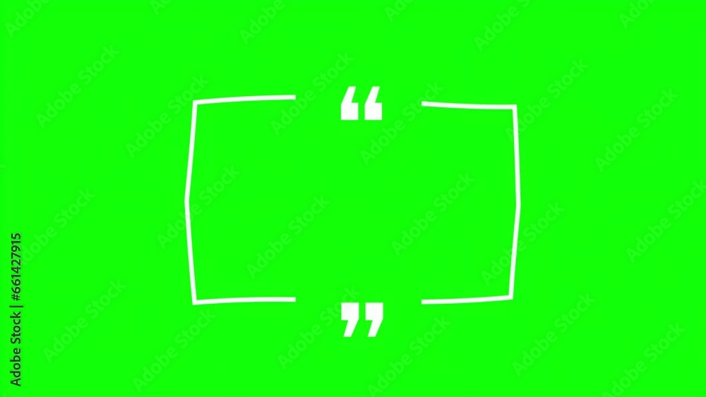Minimalistic Line of Quote Box  Animation