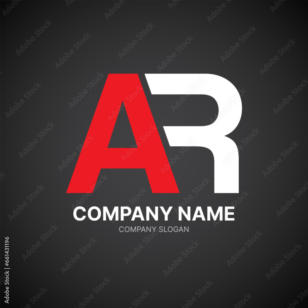 Red and white alphabet logo for a company Red and white alphabet logo for a company
