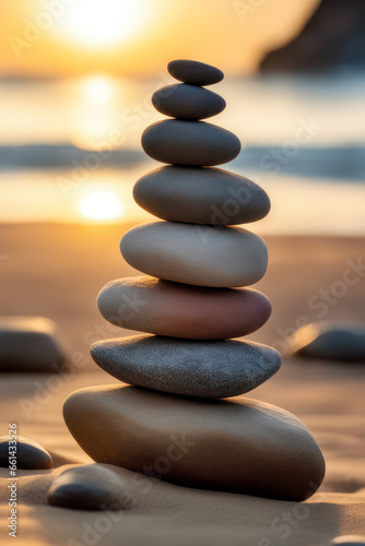 pebble tower  generated by artificial intelligence