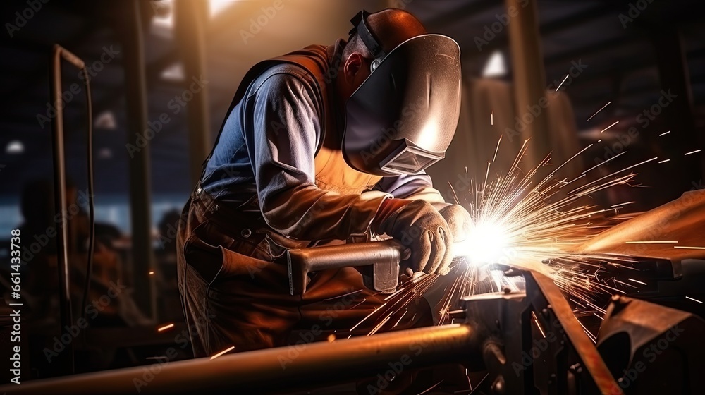 Industrial welder, industrial steel pipe parts, welder, steel workpiece Industrial welder, industrial steel pipe parts, welder, steel workpiece
