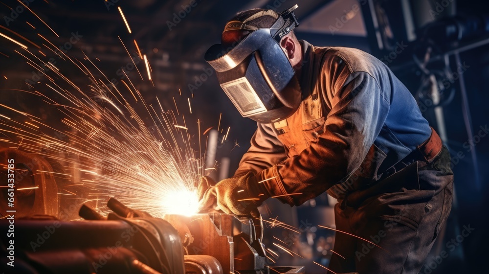 Industrial welder, industrial steel pipe parts, welder, steel workpiece Industrial welder, industrial steel pipe parts, welder, steel workpiece