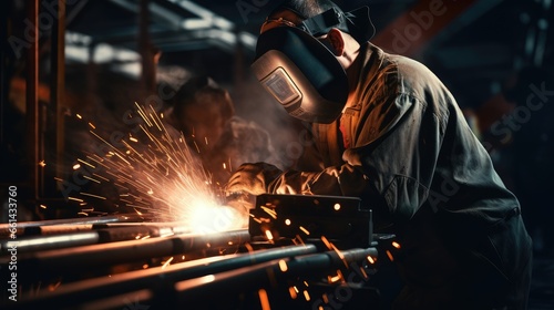 Industrial welder, industrial steel pipe parts, welder, steel workpiece