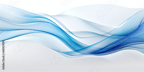 abstract background with smooth lines waves in blue colors and white background