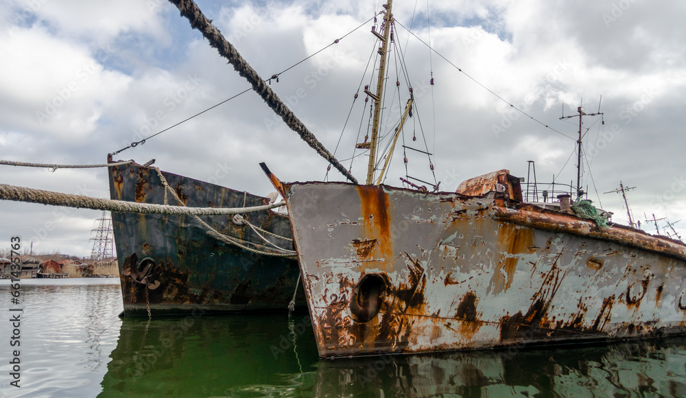 old ship ran aground in Ukraine