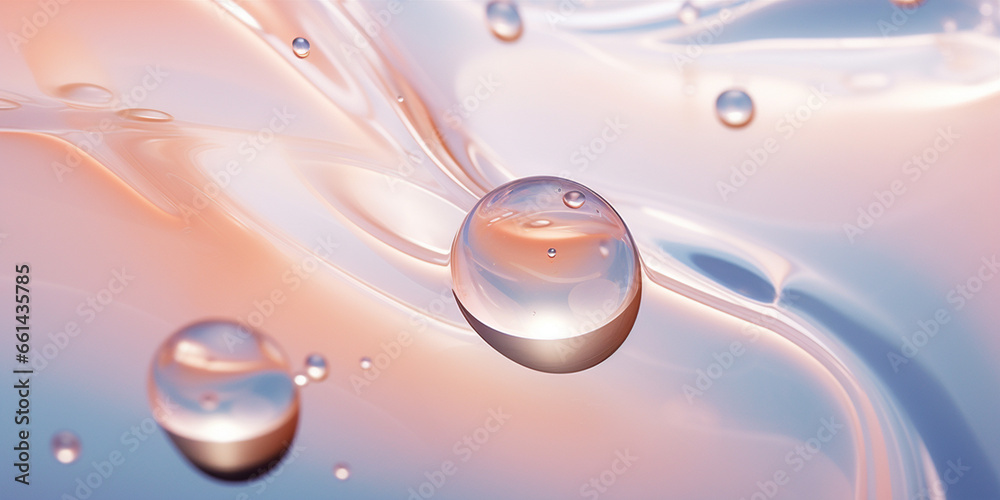 A close-up of a clear liquid cosmetic - obrazy, fototapety, plakaty 