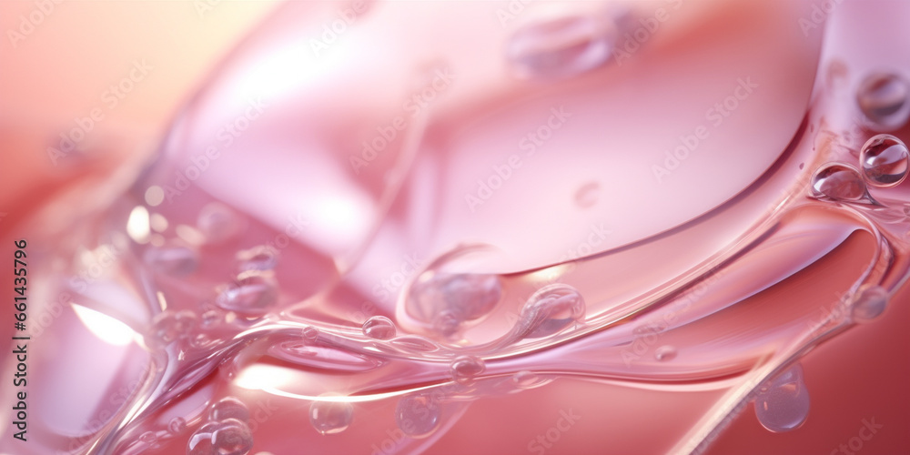 A close-up of a clear liquid cosmetic A close-up of a clear liquid cosmetic