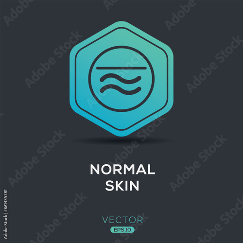 Creative (Normal skin) Icon ,Vector sign.