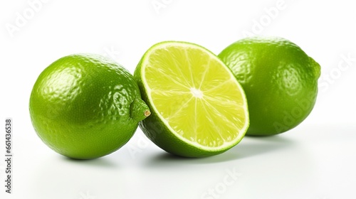 isolated lime on a white background.