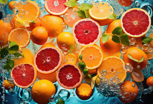 Fresh oranges and lemons	