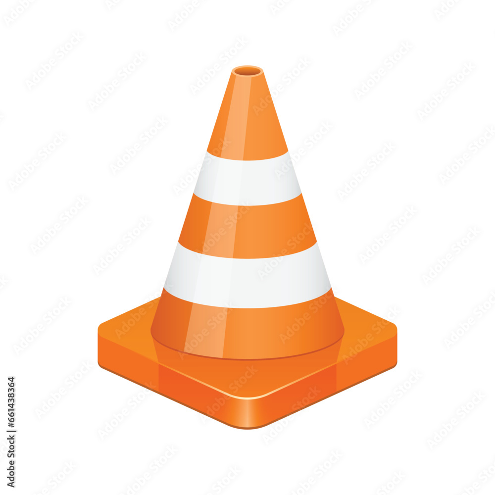 Traffic cone icon in flat style. Safety obstacle vector illustration on isolated background. Construction barrier sign business concept. Traffic cone icon in flat style. Safety obstacle vector illustration on isolated background. Construction barrier sign business concept.