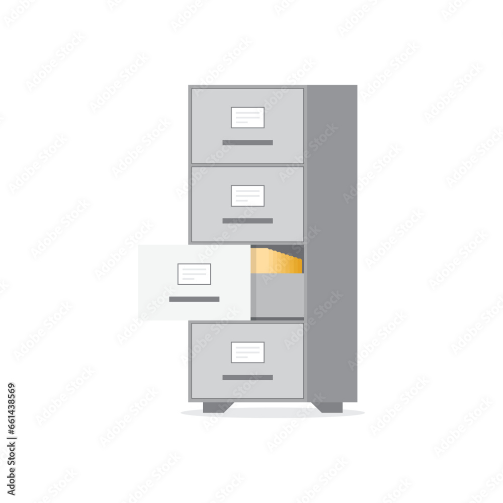 Office cabinet icon in flat style. Furniture storage vector illustration on isolated background. Drawer sign business concept. Office cabinet icon in flat style. Furniture storage vector illustration on isolated background. Drawer sign business concept.