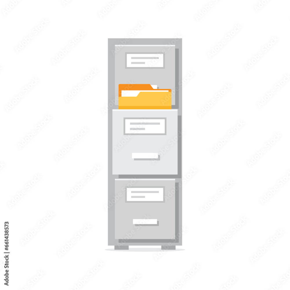Office cabinet icon in flat style. Furniture storage vector illustration on isolated background. Drawer sign business concept. Office cabinet icon in flat style. Furniture storage vector illustration on isolated background. Drawer sign business concept.