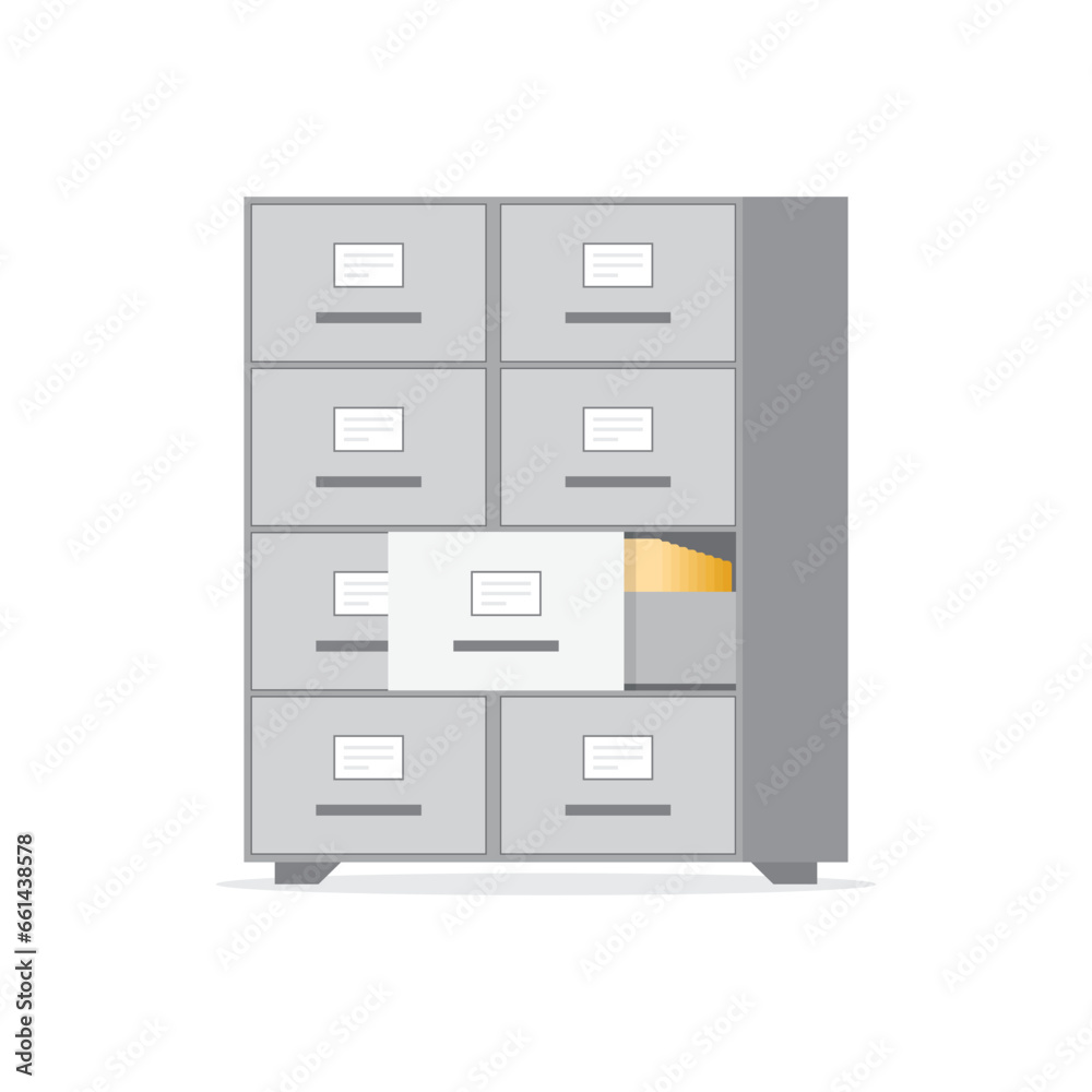 Office cabinet icon in flat style. Furniture storage vector illustration on isolated background. Drawer sign business concept. Office cabinet icon in flat style. Furniture storage vector illustration on isolated background. Drawer sign business concept.