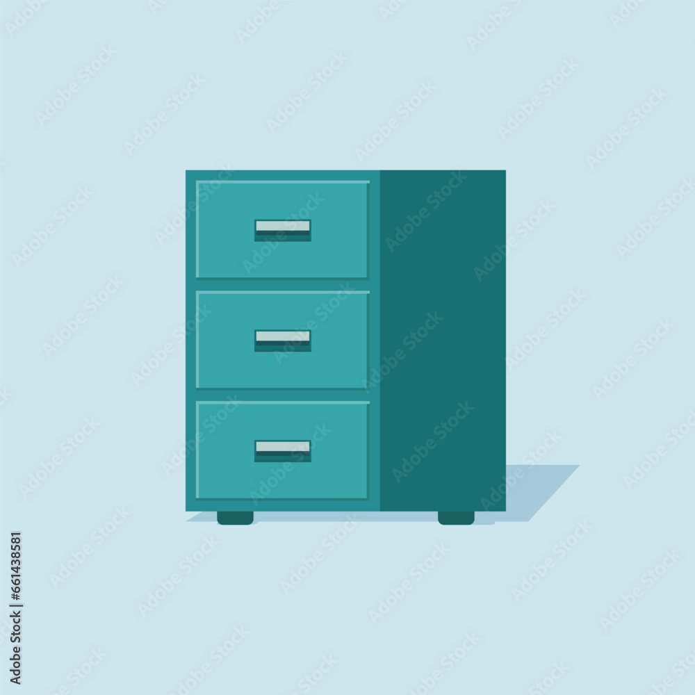 Office cabinet icon in flat style. Furniture storage vector illustration on isolated background. Drawer sign business concept. Office cabinet icon in flat style. Furniture storage vector illustration on isolated background. Drawer sign business concept.