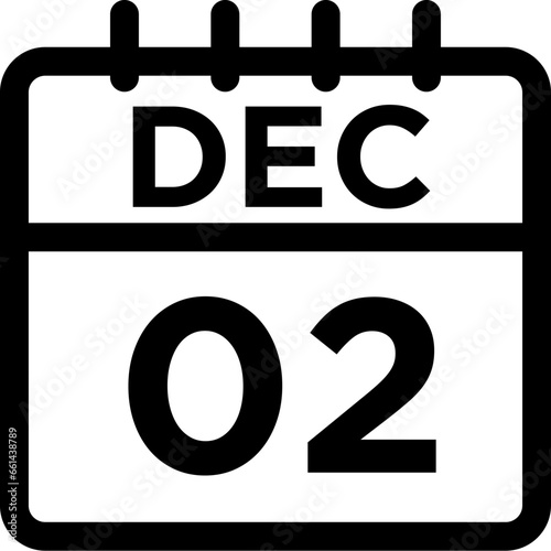 12- December - 02 Line Black Icon pictogram symbol visual illustration 