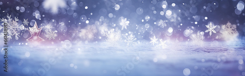 Magic Winter Christmas Background Snowflakes