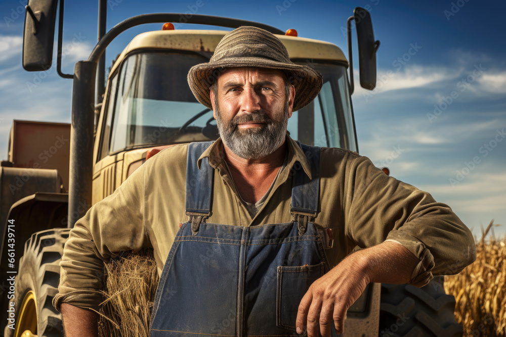 Obraz premium Portrait of a farmer in the field 