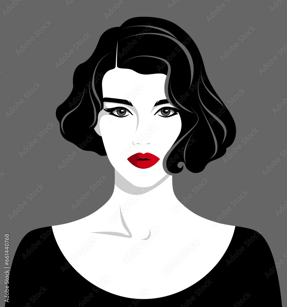 1423_Vector portrait of beautiful elegant woman 1423_Vector portrait of beautiful elegant woman