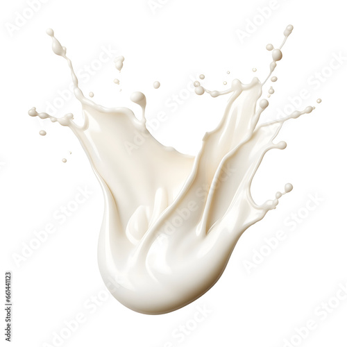 Splash of milk or cream isolated on a white background. High quality