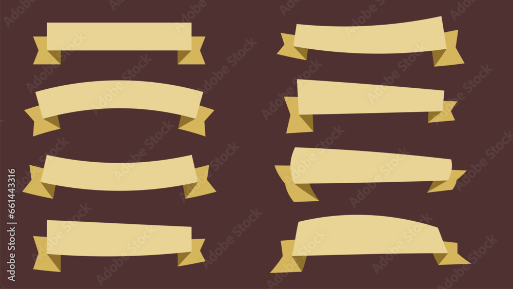 Abstract wavy ribbon in light yellow.