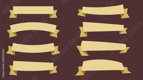 Abstract wavy ribbon in light yellow.