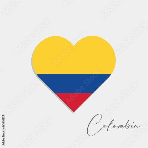 Free Download colombia flag inside heart on gray background - GFXLoad