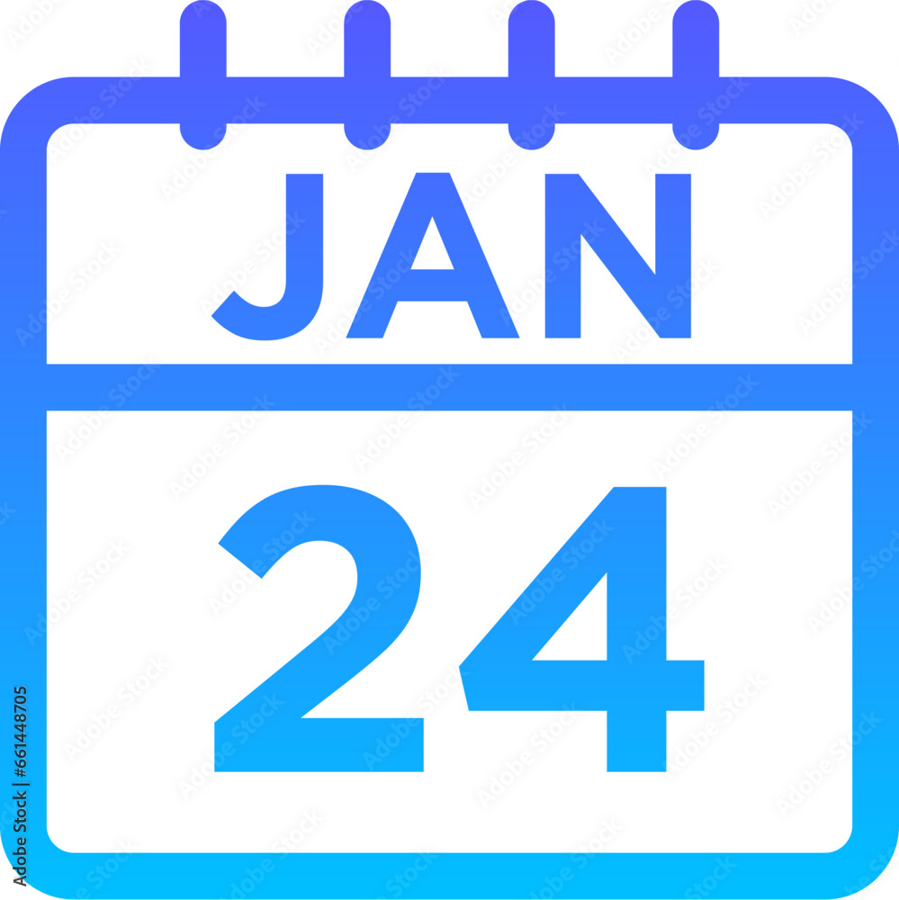 01-January - 24 Line Gradient Icon pictogram symbol visual illustration 01-January - 24 Line Gradient Icon pictogram symbol visual illustration