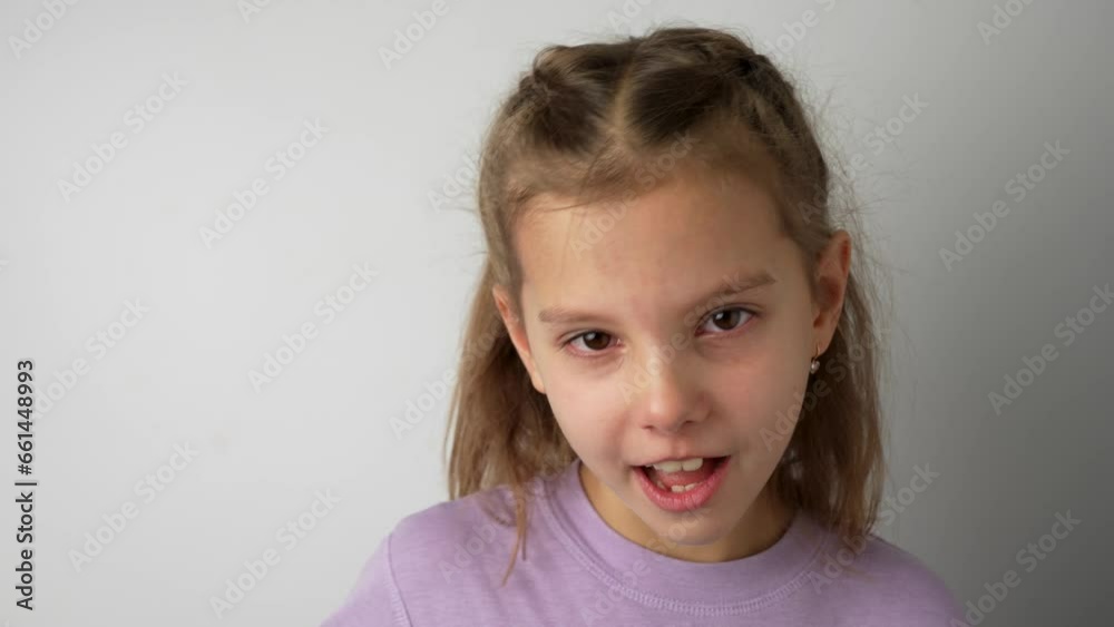 Portrait of happy little child girl looking at camera Portrait of happy little child girl looking at camera