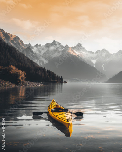 Kayak on lake