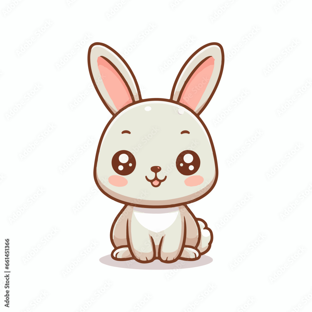 cute rabbit cartoon vector illustration