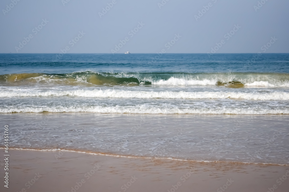 Amazing view of Arabian sea during the morning time in Calangute beach Goa, India, Ocean beach view early morning time Amazing view of Arabian sea during the morning time in Calangute beach Goa, India, Ocean beach view early morning time