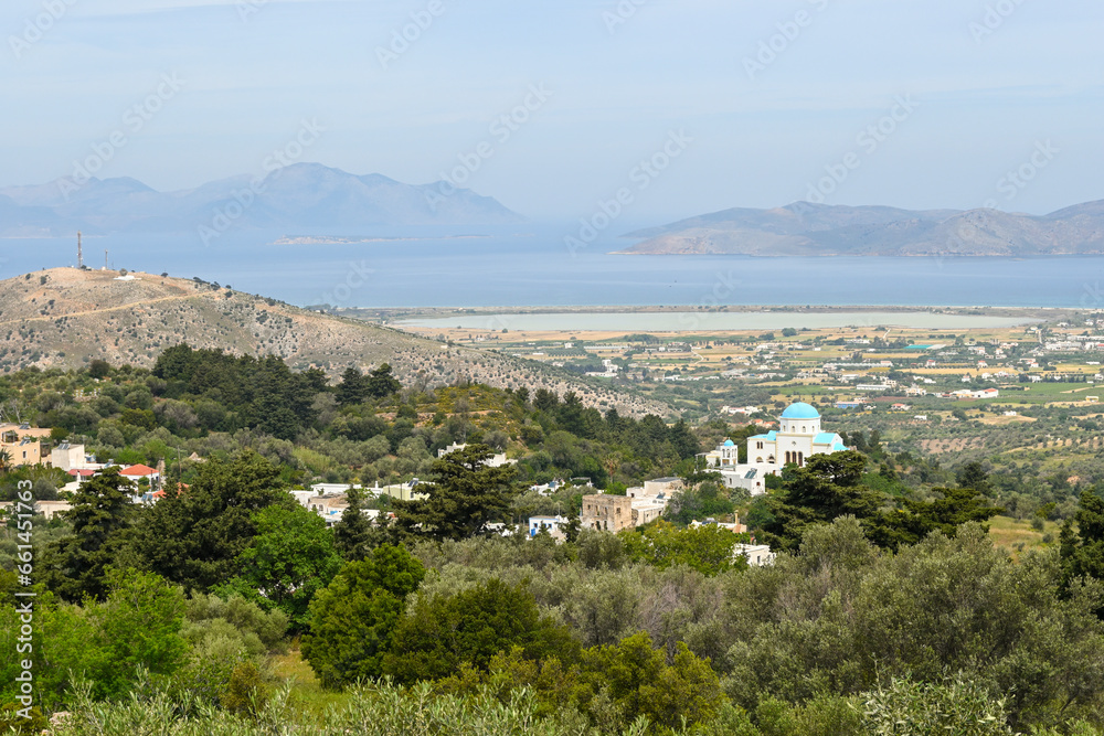 Scenic summer landscape. Kos island, Dodecanese, Greece