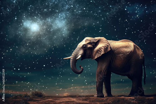 Elephant at night  